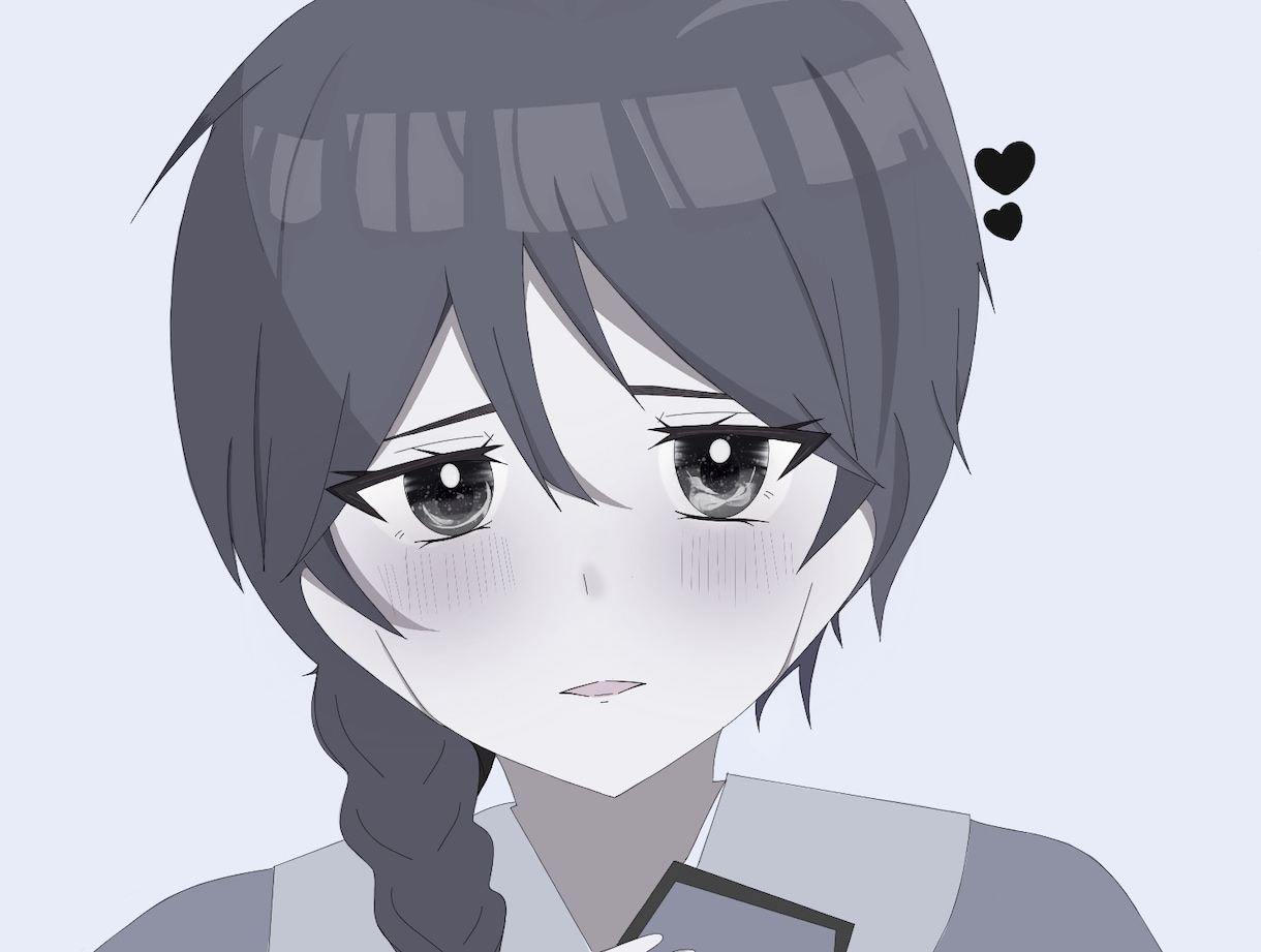 色々な表情やポーズの女の子を描きます イメージキャラクター付きのロゴで個性を出そう イメージ1