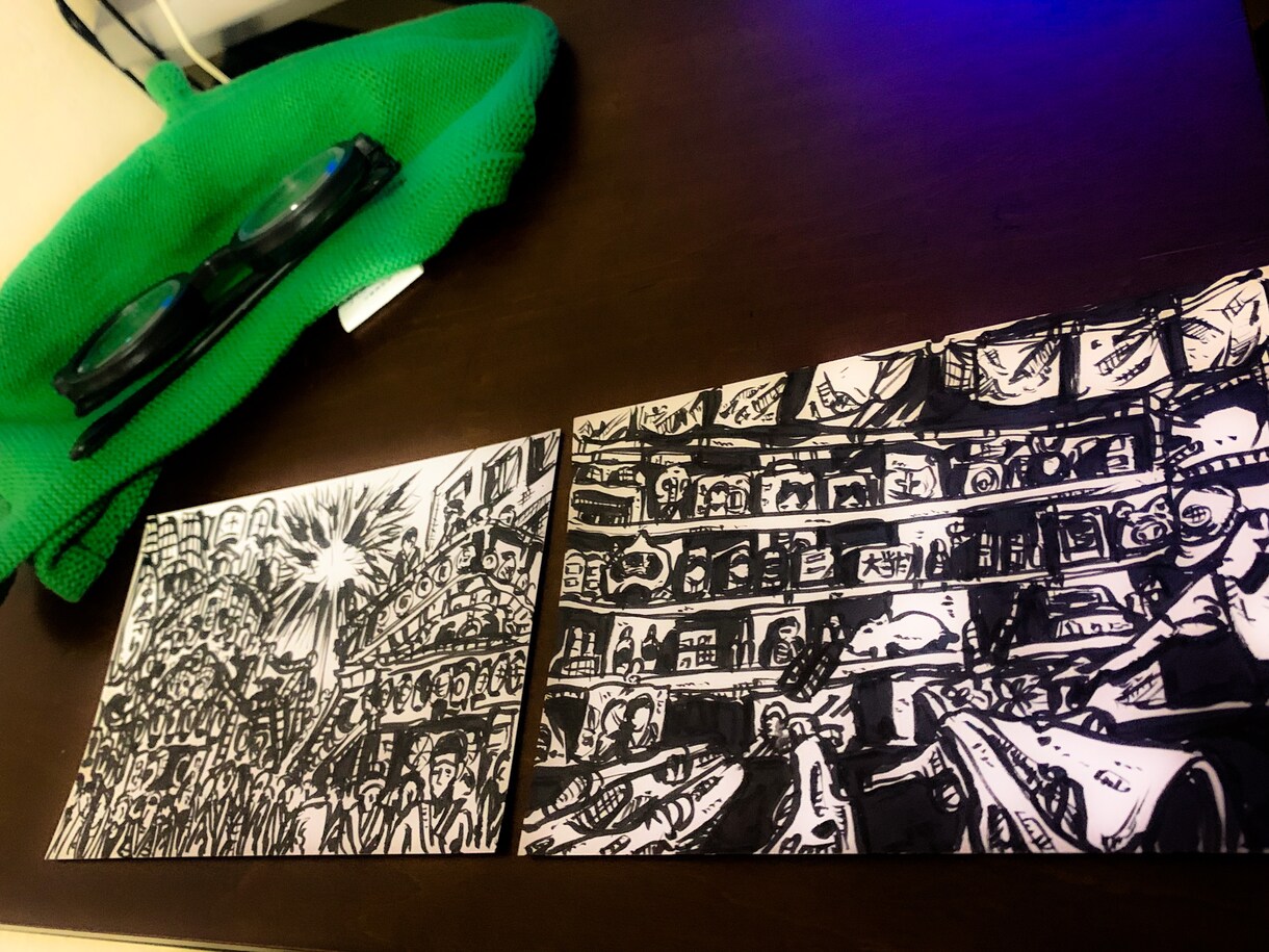 ポストカードに筆ペンで風景画を描きます ご家族やご友人へのプレゼントに是非♪ イメージ6