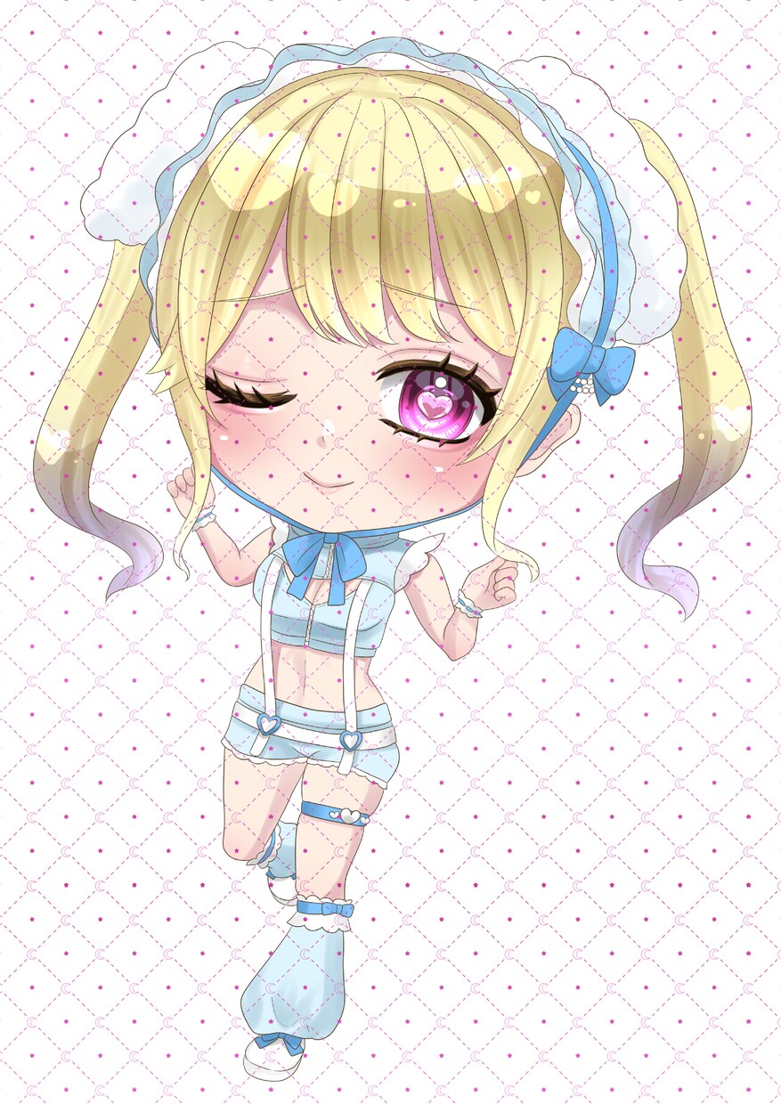 お望みのデフォルメ度合いでミニキャラ作成します 白兎あわの絵でミニキャラ発注しませんか イメージ5