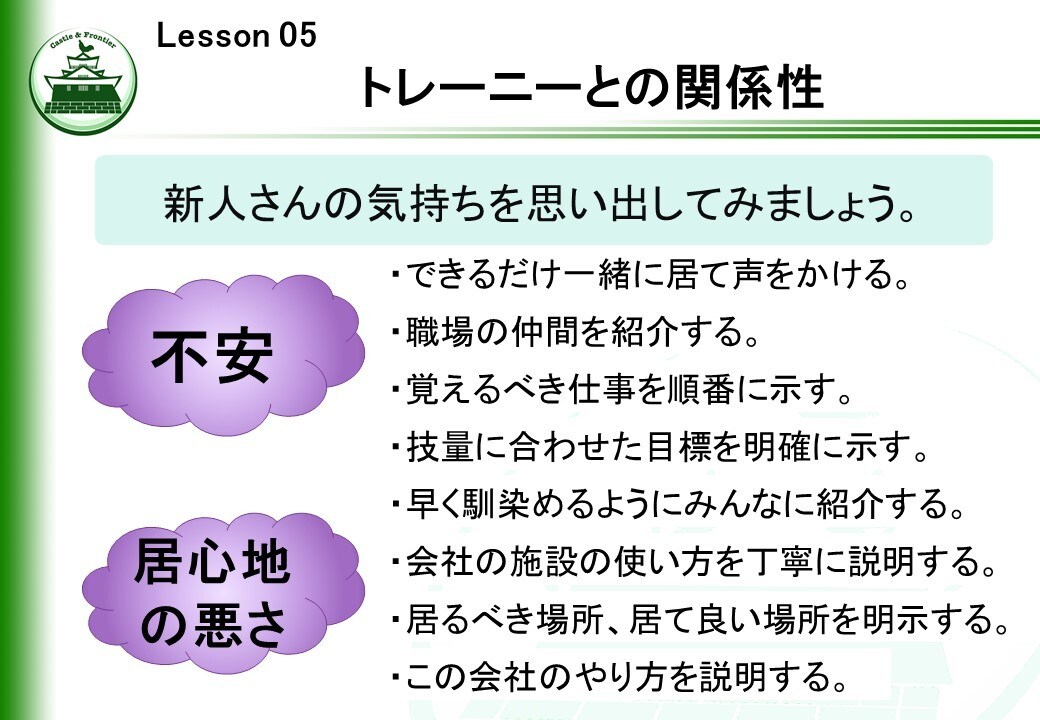 社内研修「トレーナー初級研修②」を提供します そのままでも使える台本付きパワーポイントデータです。 イメージ7