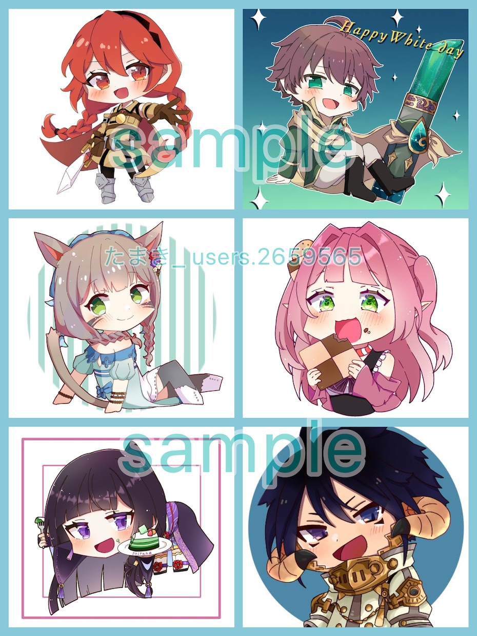 ミニキャラ/SDキャラクターを描きます 可愛くてかっこいいミニキャラを描きます´`* イメージ2
