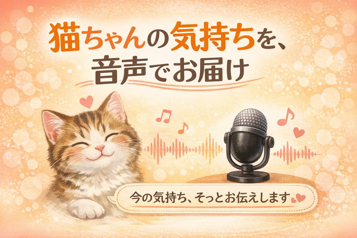 大切な猫ちゃんの気持ちをお伝えします アニマルコミュニケーション（音声納品） イメージ1
