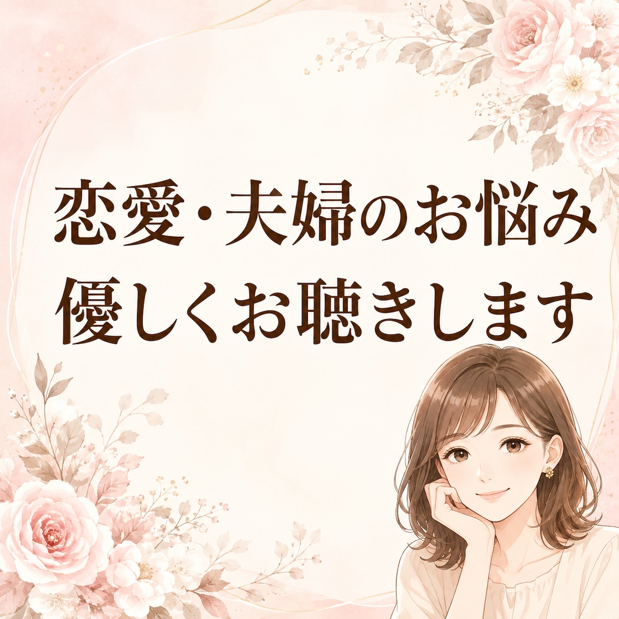 恋愛や夫婦関係のお悩みに寄り添います 誰にも言えない恋愛・夫婦のお悩みを優しく受け止めます イメージ4