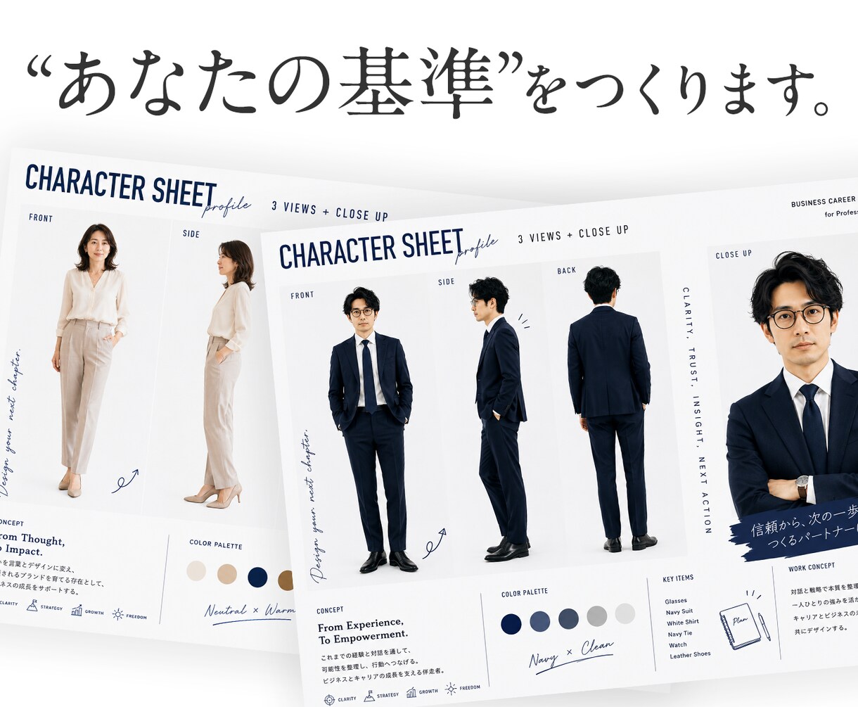 発信用の『あなた専用AI実写キャラ』を作ります 【起業家向け】写真と世界観からブレない発信用キャラを設計 イメージ4
