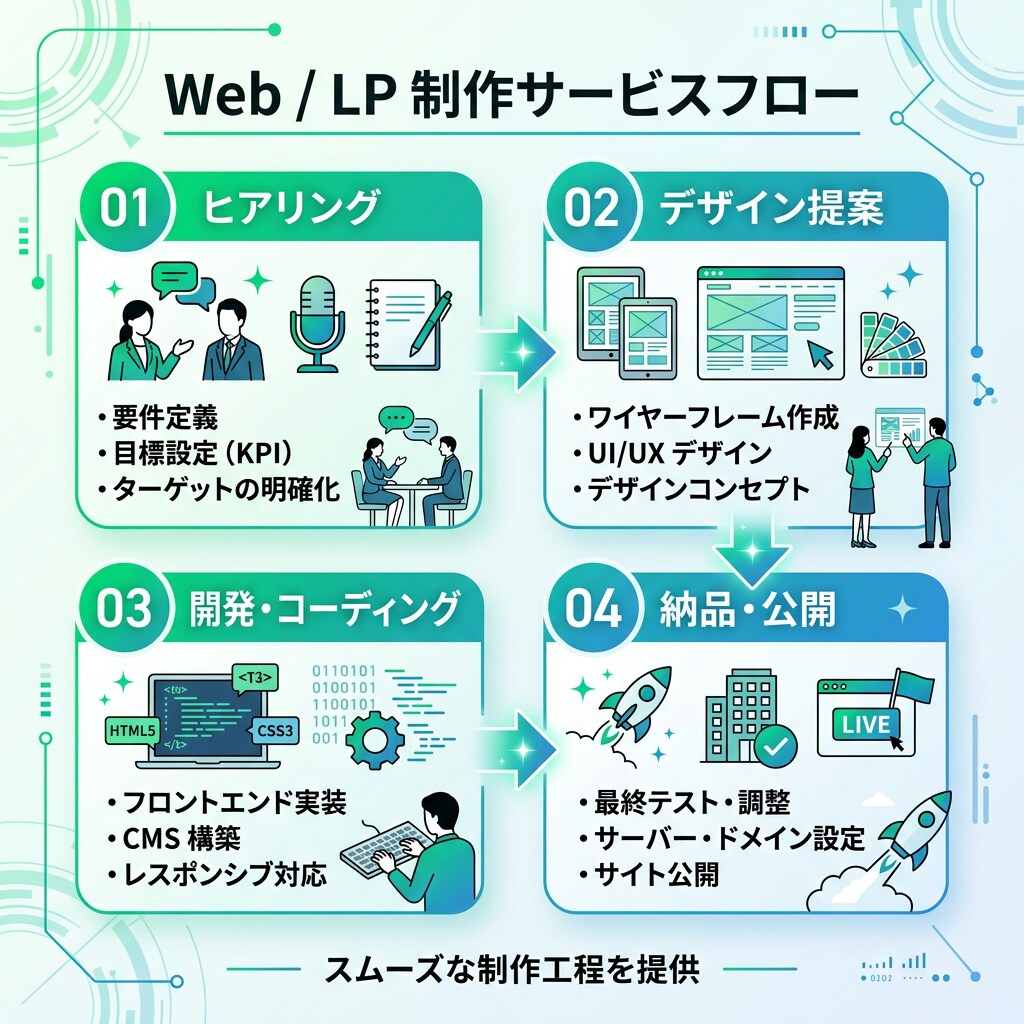 AI×最新技術でWebサイト・LPを爆速制作します 受託開発実績ありNext.js/React対応SEO込み イメージ3