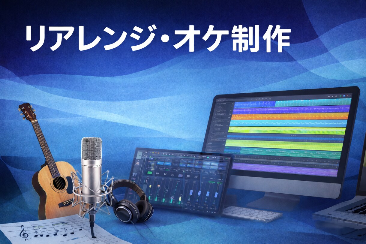 既存楽曲のリアレンジ・オケ制作します ギターを弾いてオリジナルオケ作ります！ イメージ1
