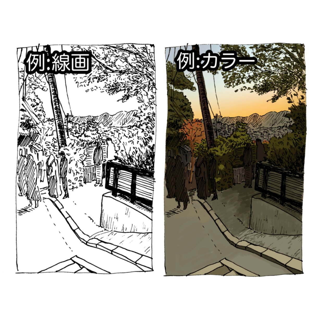 風景・背景イラストを製作します 頂いたお写真をイラストにいたします  商用OK イメージ2