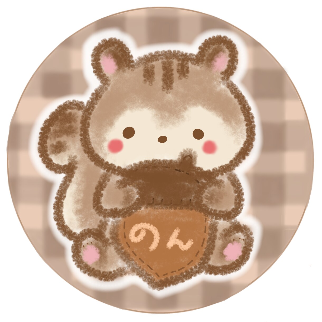 お名前入りSNSアイコンを描きます ゆるふわ動物、ぬいぐるみ風イラスト！ イメージ2