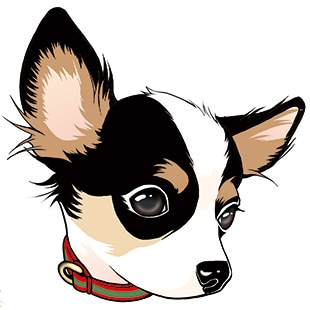 写真を元に犬の似顔絵を描きます グッズ、名刺、待ち受け、印刷してプレゼントなど イメージ3