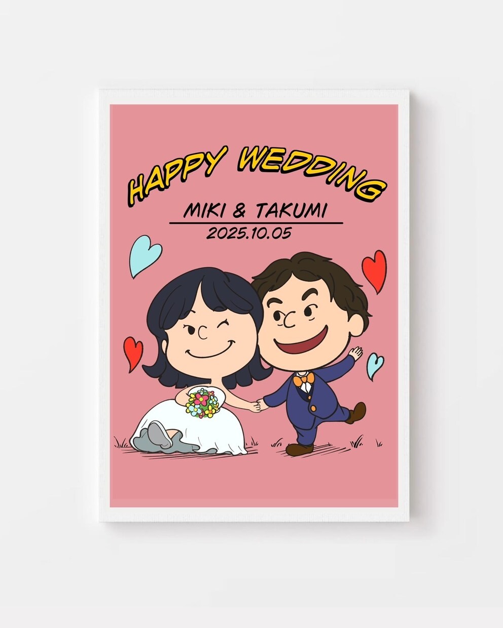 スヌーピーのかわいい似顔絵　誕生日プレゼントます ウェルカムボードや結婚祝い、アイコン　ロック画面にも！ イメージ1