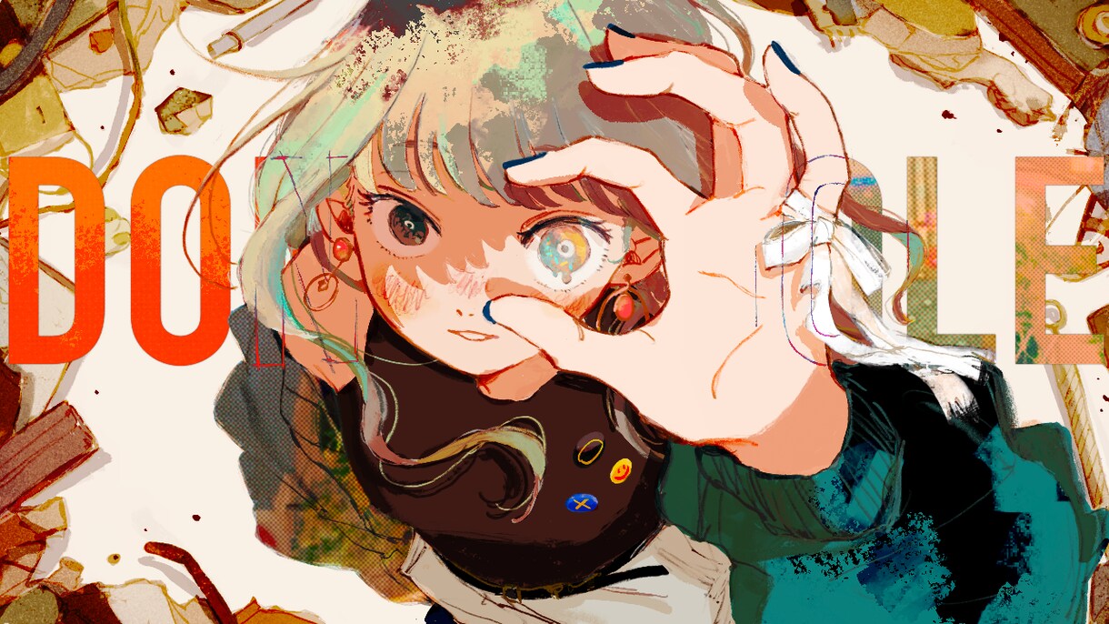 画面のスクロールを止めるイラストを描きます 動画内・サムネイル・壁紙・ポスター等お好みの形で イメージ2