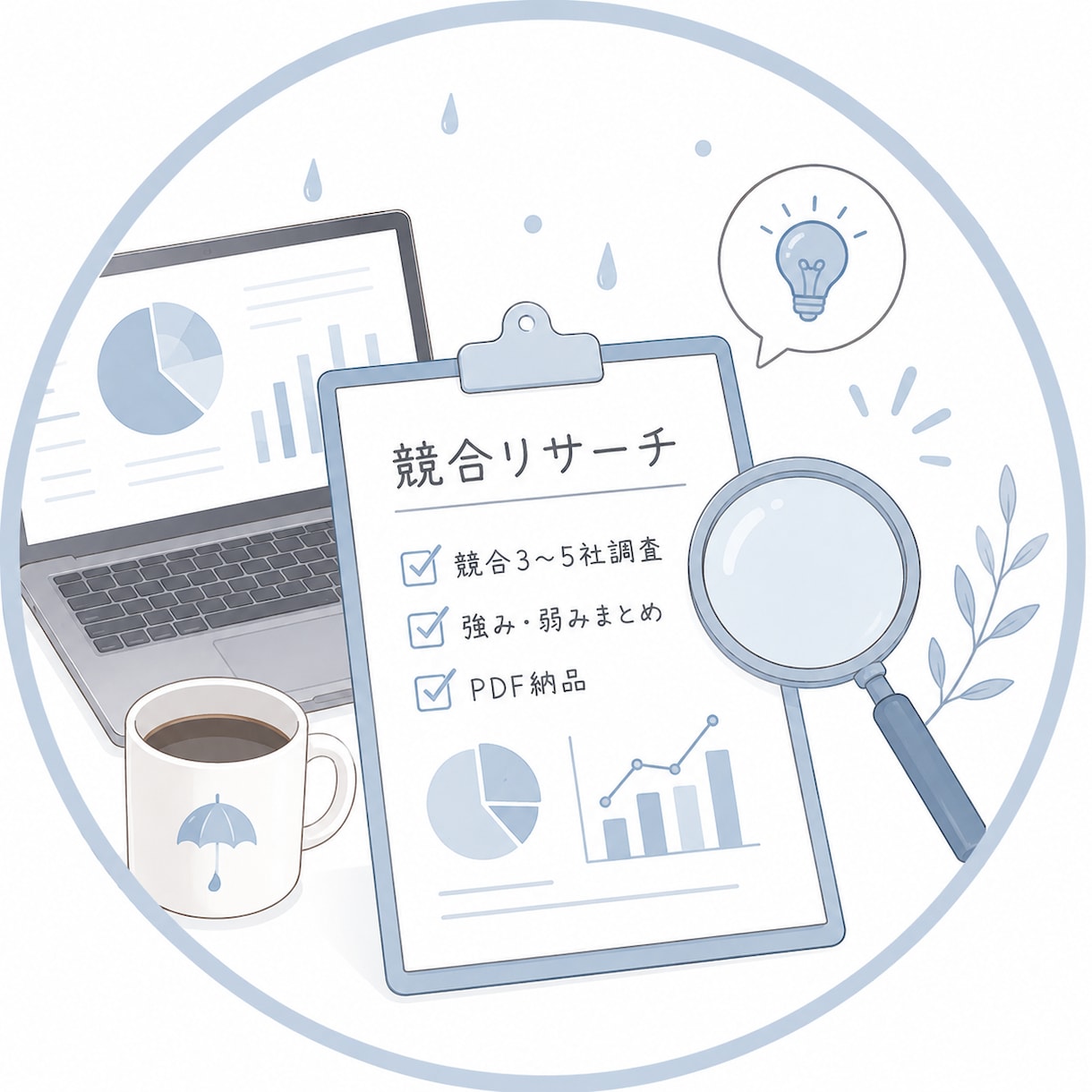 AIで競合リサーチします 競合の強み・弱みをわかりやすく調査してまとめます イメージ1