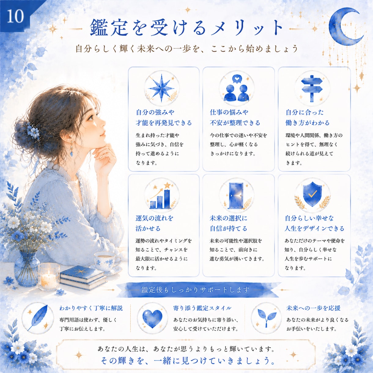 四柱推命であなたの適職・才能・働き方を鑑定します 生まれ持った強みを活かせる仕事や自分らしい働き方を鑑定します イメージ10