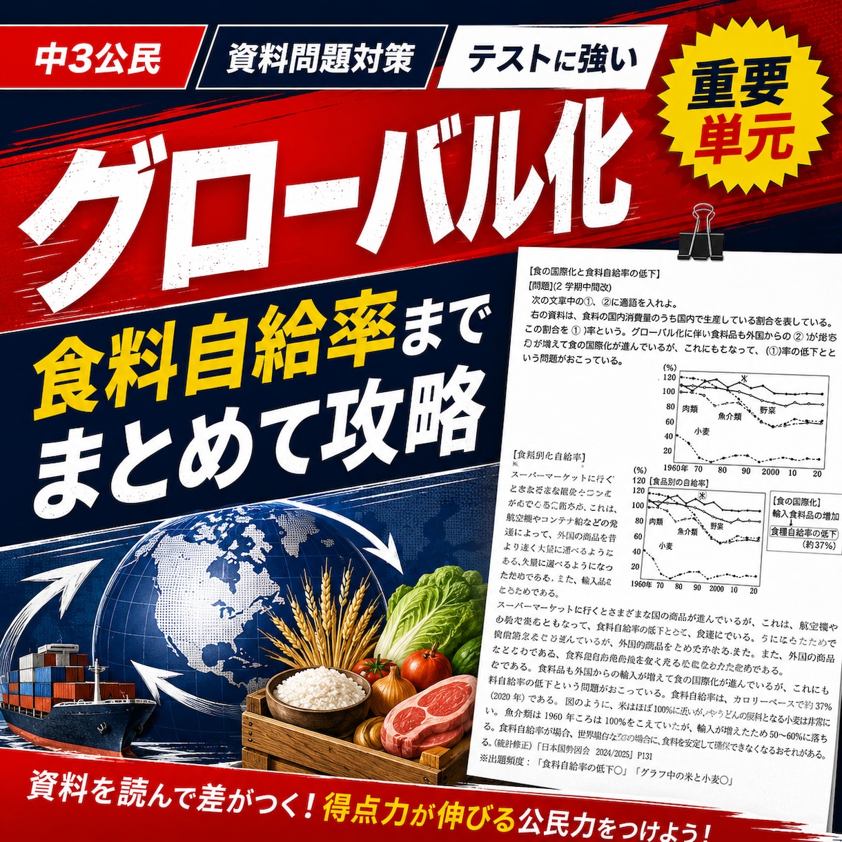 中３の定期試験の対策問題を提供します 理解しにくい公民分野を得点源にして、評定「５」を取ろう！ イメージ2