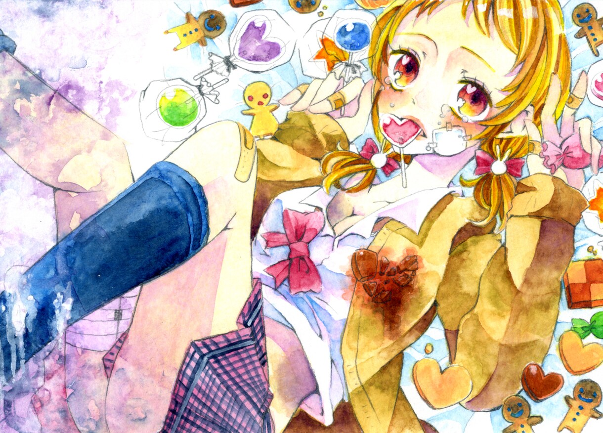 絵の具でアイコンなどを描きます アナログならではの温かさと鮮やかさを。 イメージ2