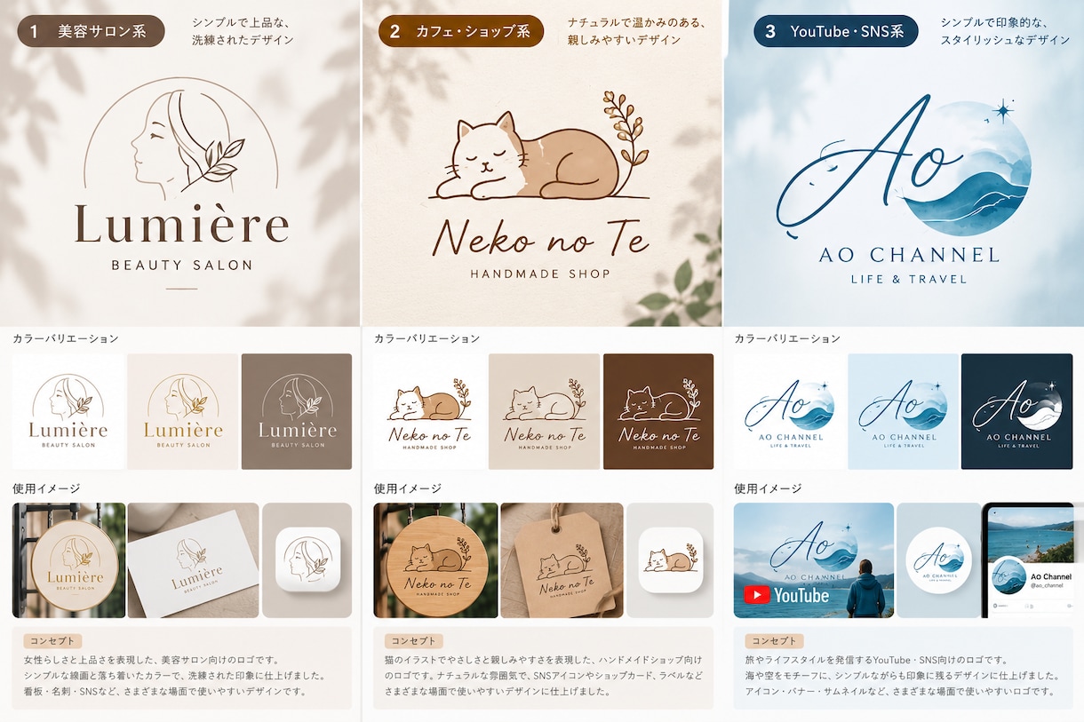 SNS・ショップ用のおしゃれなロゴを制作します イメージが曖昧でもOK！用途に合ったロゴをご提案 イメージ2