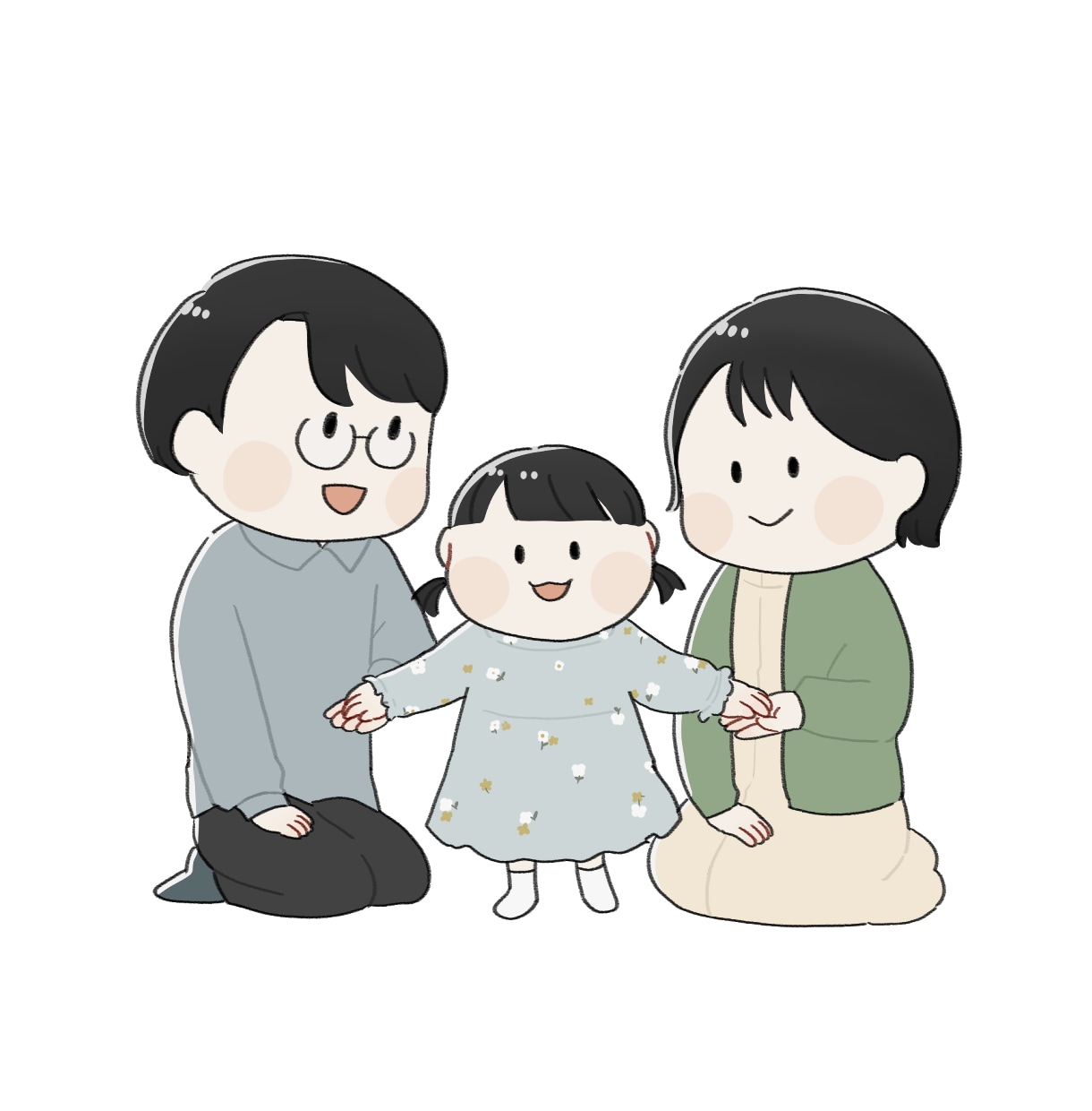 修正無料！手描き風のかわいい似顔絵をお描きします プチプレゼントに♪人物追加・文字入れ・小物無料でお描きします イメージ3