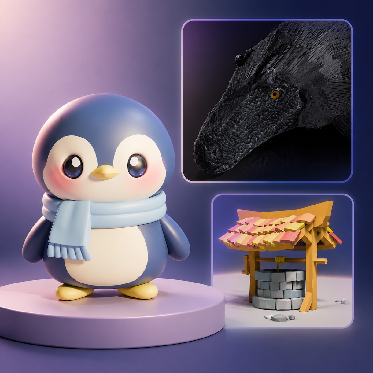 Blenderでオリジナル3Dモデルを制作します キャラクター・動物・小物を丁寧に形にします イメージ1