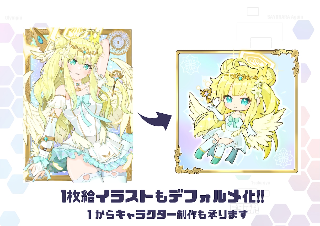 アナタだけのキャラクター、デフォルメ化して届けます SNSや配信で使用するオリジナルキャラクターが必要な方へ イメージ2