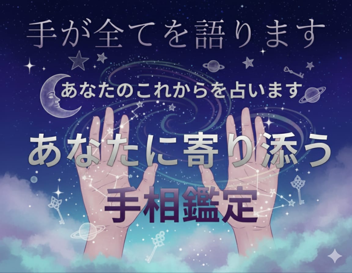優しく寄り添う手相鑑定します あなたの手を見て、やさしく寄り添って鑑定します イメージ2