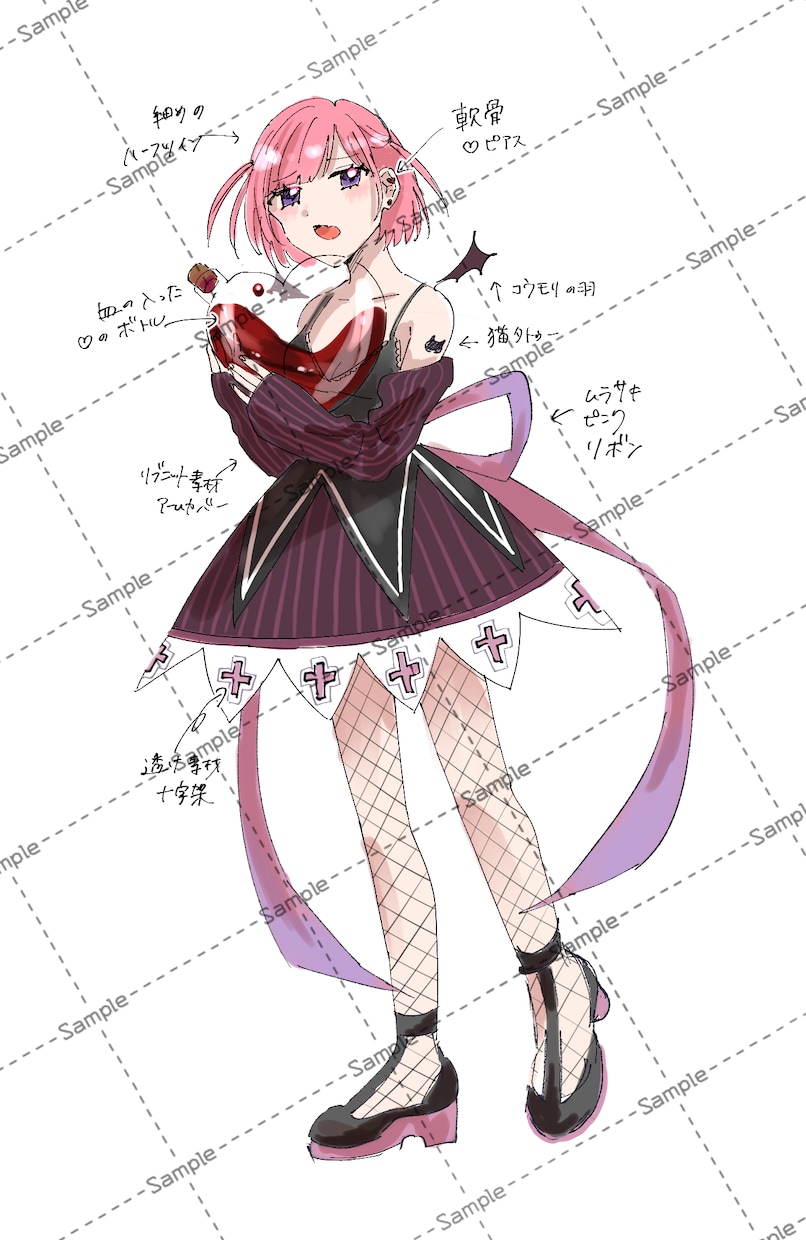 女性キャラデザイン・衣装・ヘアデザイン承ります あなただけのキャラクター・お衣装をデザインさせてください！ イメージ3