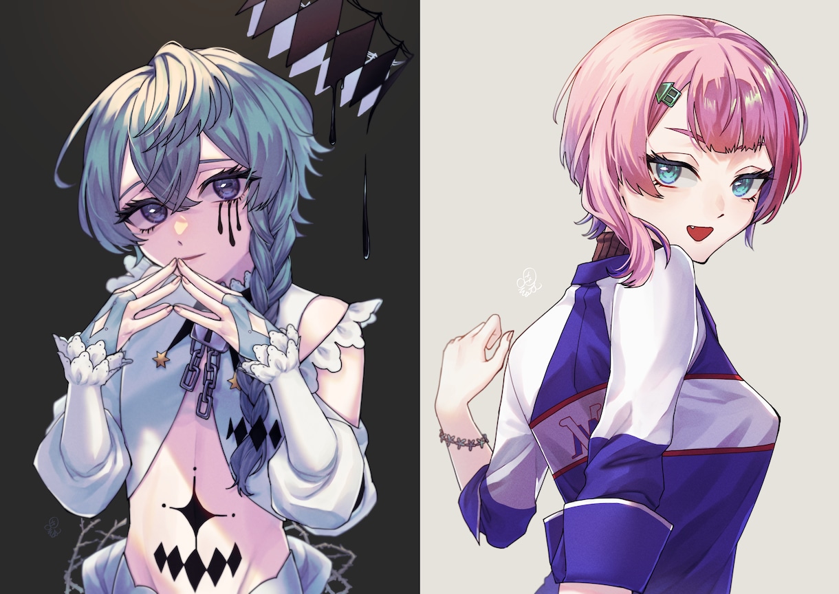 配信や歌ってみたなどのイラスト制作承ります 配信サムネイルや歌ってみた、記念日などのイラストに イメージ7