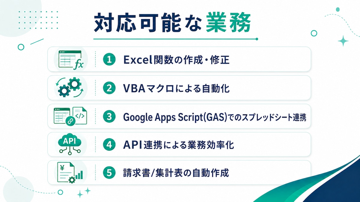 Excel/VBAで面倒な作業を自動化しますます 現役工学部生がスピード対応・丁寧にヒアリングします イメージ4