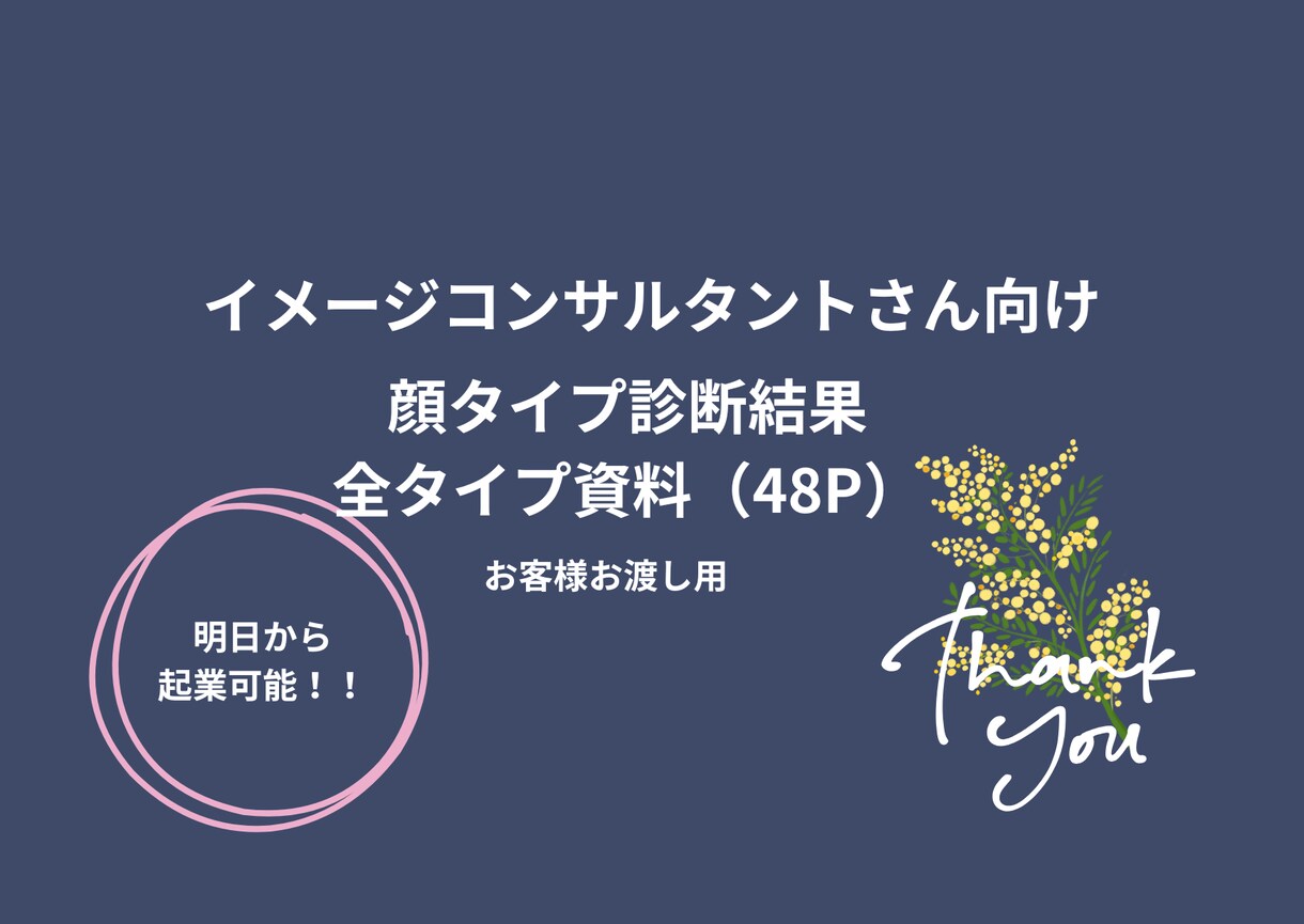 顔タイプ®︎別の診断結果資料お渡しします アナリスト向けの資料のお客様にお渡しする資料。 イメージ1