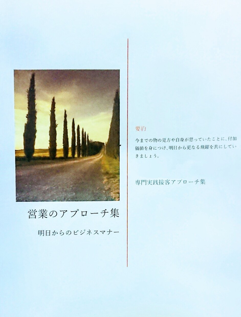 あなたのポテンシャルが全力で発揮出来る様支援します 営業スキルを高め、商談力を引き出し、成就しましょう。 イメージ1