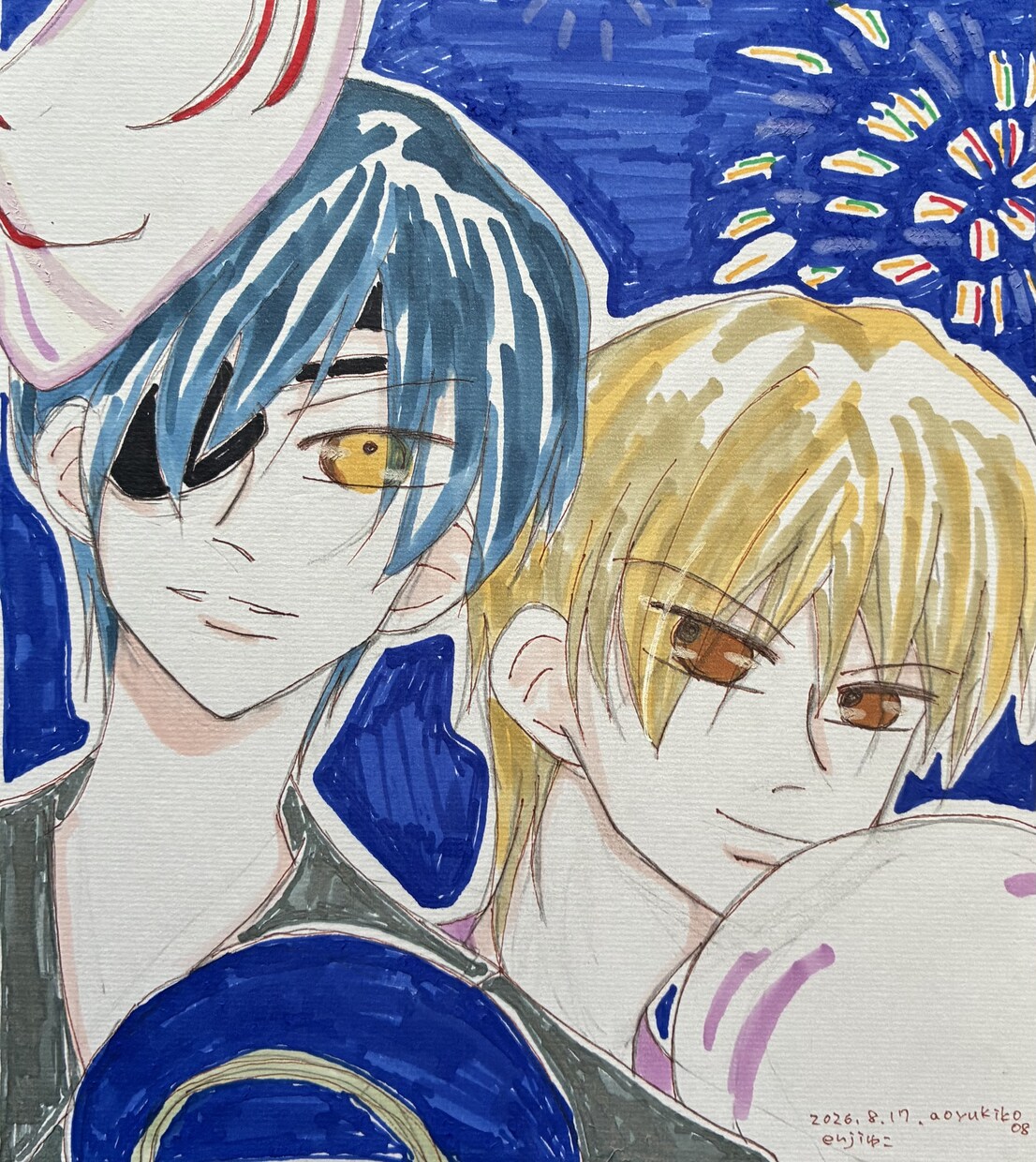 色紙にお好きなイラスト描きます 郵送もOK、データのみでもOK、 イメージ3