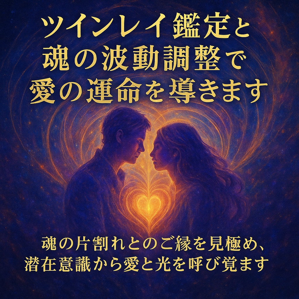ツインレイ鑑定と魂の波動調整で愛の運命を導きます 魂の片割れとのご縁を見極め、潜在意識から愛と光を呼び覚ます イメージ6
