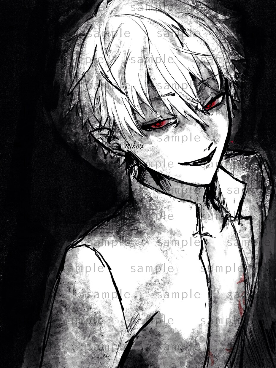 あなただけの世界観でイラストお描きします ／アンニュイ／ダーク／耽美／退廃的／儚い イメージ9