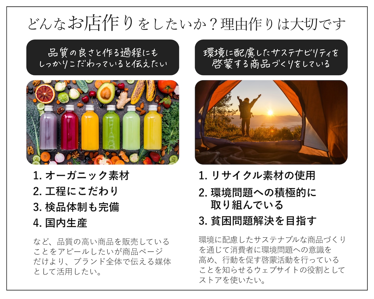Amazonストアフロント ブランドデザインします ストアの中で商品を選んでもらう ブランド力を高めるストア作り イメージ5