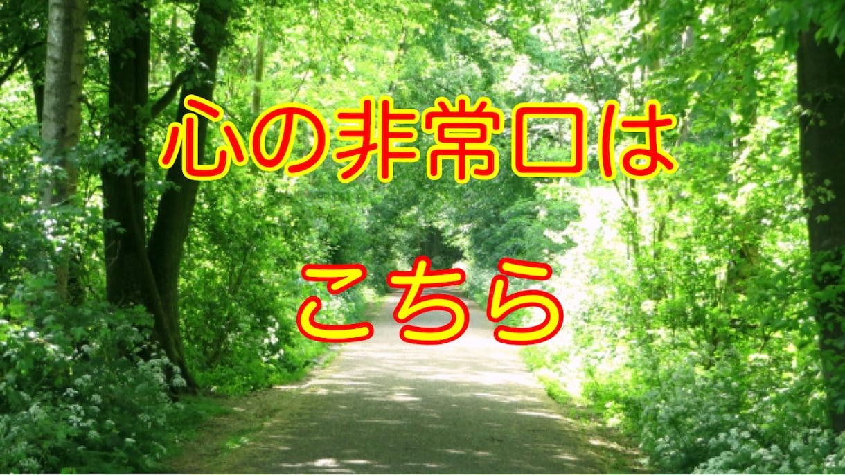 1分だけでもOK。非常口はこちら。何でもききます 何をやっても、うまくいかない生きづらさに寄り添います。 イメージ1