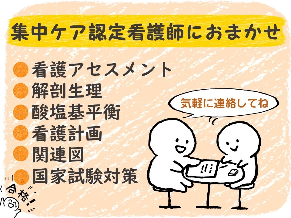 集中ケア認定看護師がお助けします 関連図、アセスメント、実習の記録などなんでもどうぞ イメージ1