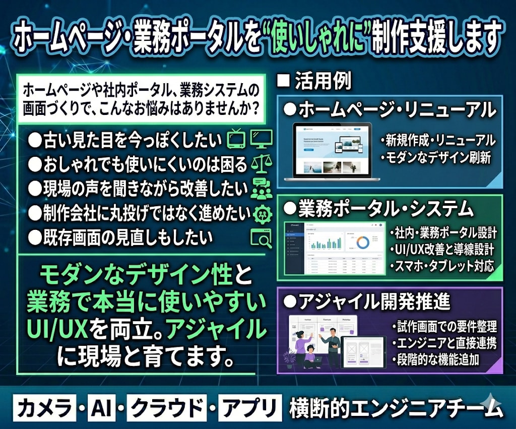 ホームページを“使いやすくおしゃれに”制作します 「見た目が良い」だけで終わらない、使いやすいWeb画面を制作 イメージ1