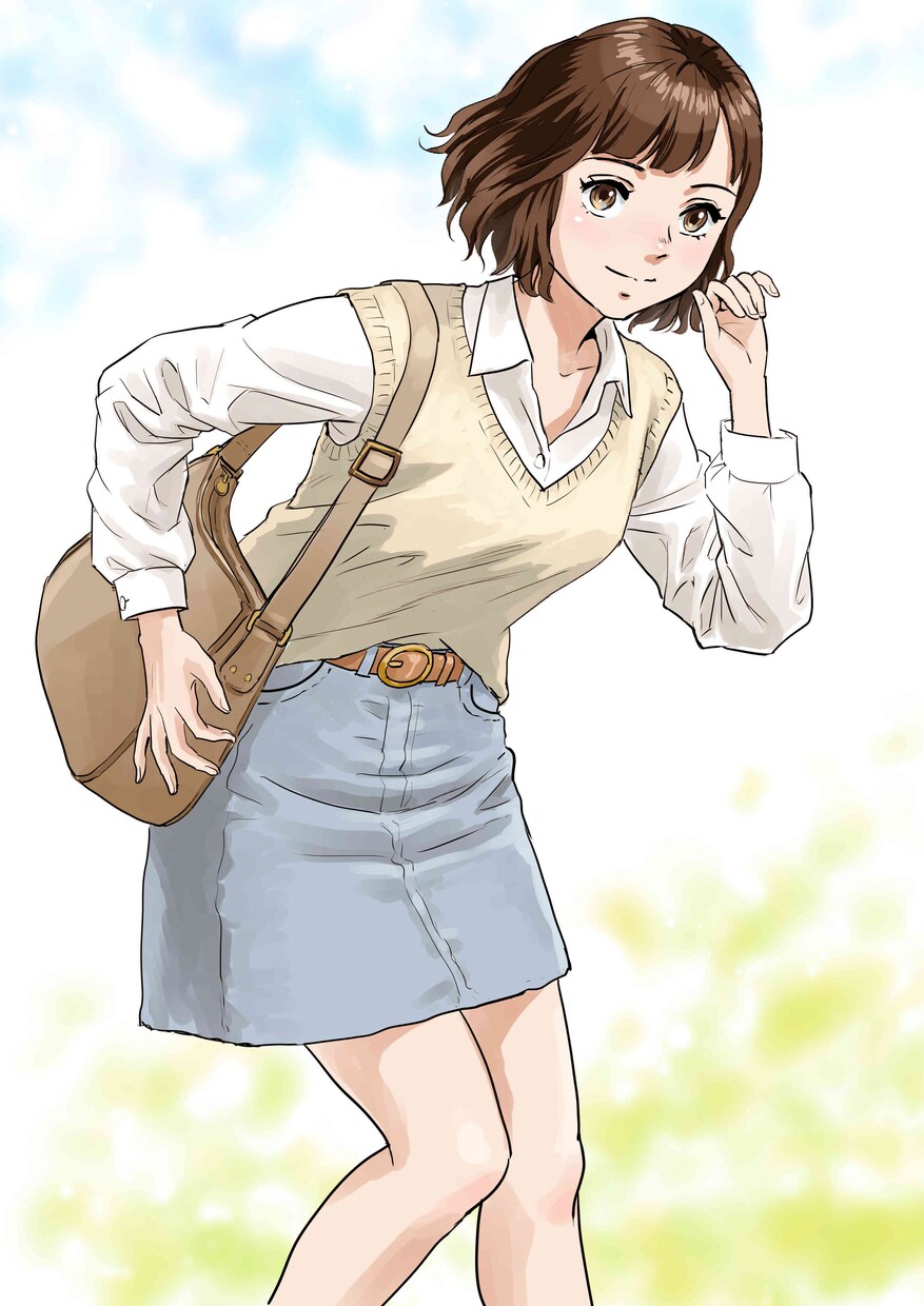 女の子イラスト描きます バストアップ、全身立ち絵などポージング指定できます。 イメージ10