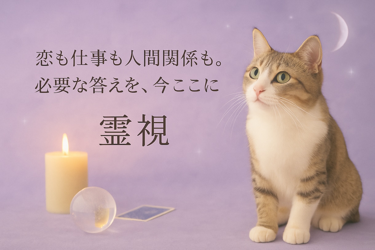 霊視☆何度でも丁寧に寄り添います ⭐︎2回目以降のリピーター様⭐︎恋愛、仕事、人間関係等 イメージ1