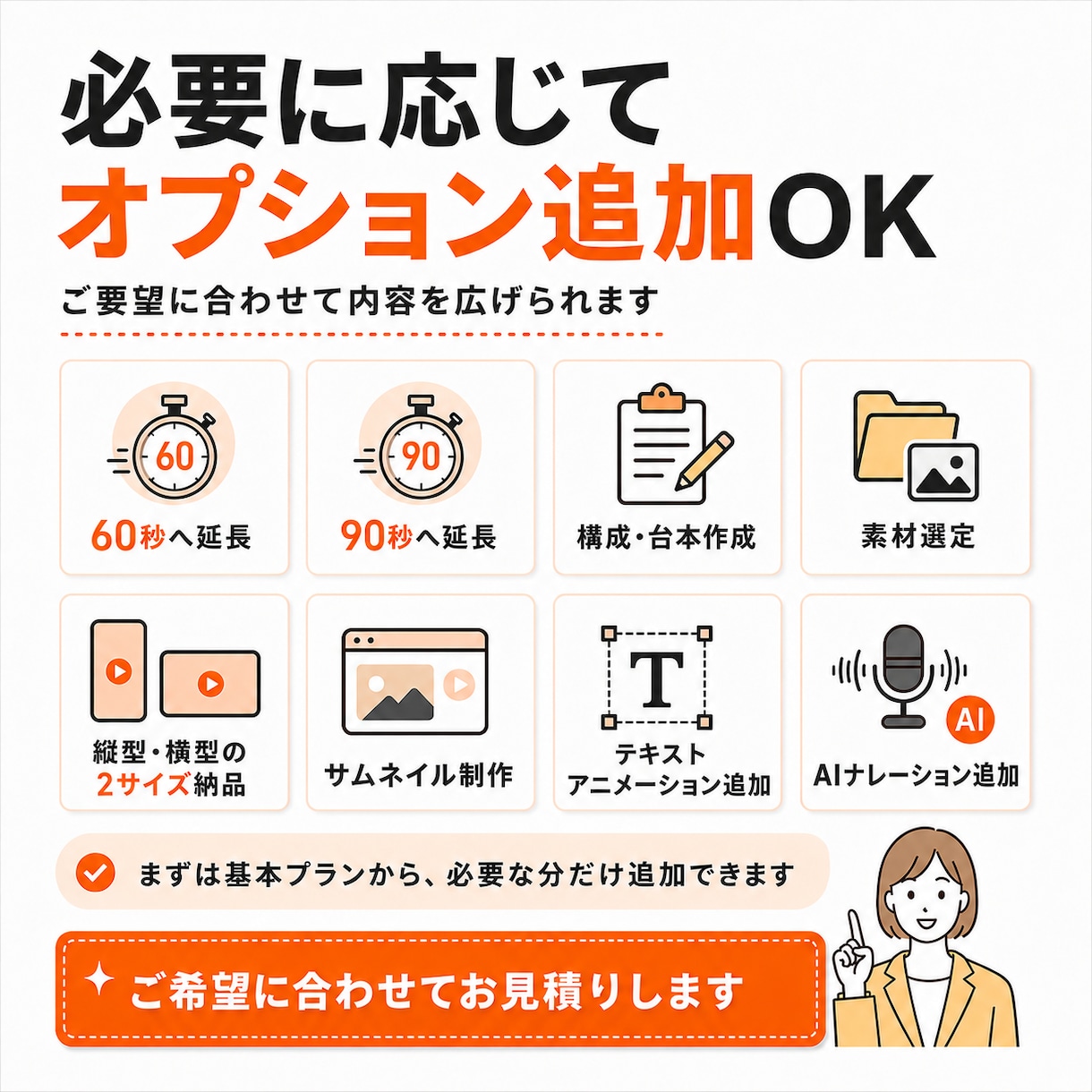 お持ちの素材から、伝わるPR動画を制作します 商品・サービスの魅力を短く分かりやすく動画化します イメージ8