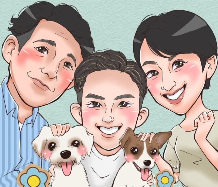 デジタル版！①  素敵な似顔絵お描きします ⭐︎丁度いいデフォルメ具合、動きのある似顔絵をお届け⭐︎ イメージ2