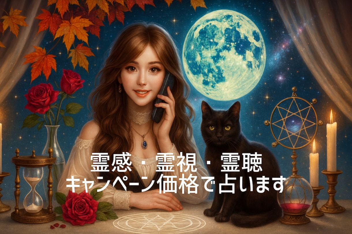 霊感・霊視・霊聴キャンペーン価格で占います 秋の夜長にじっくり電話占いしてみませんか？ イメージ1