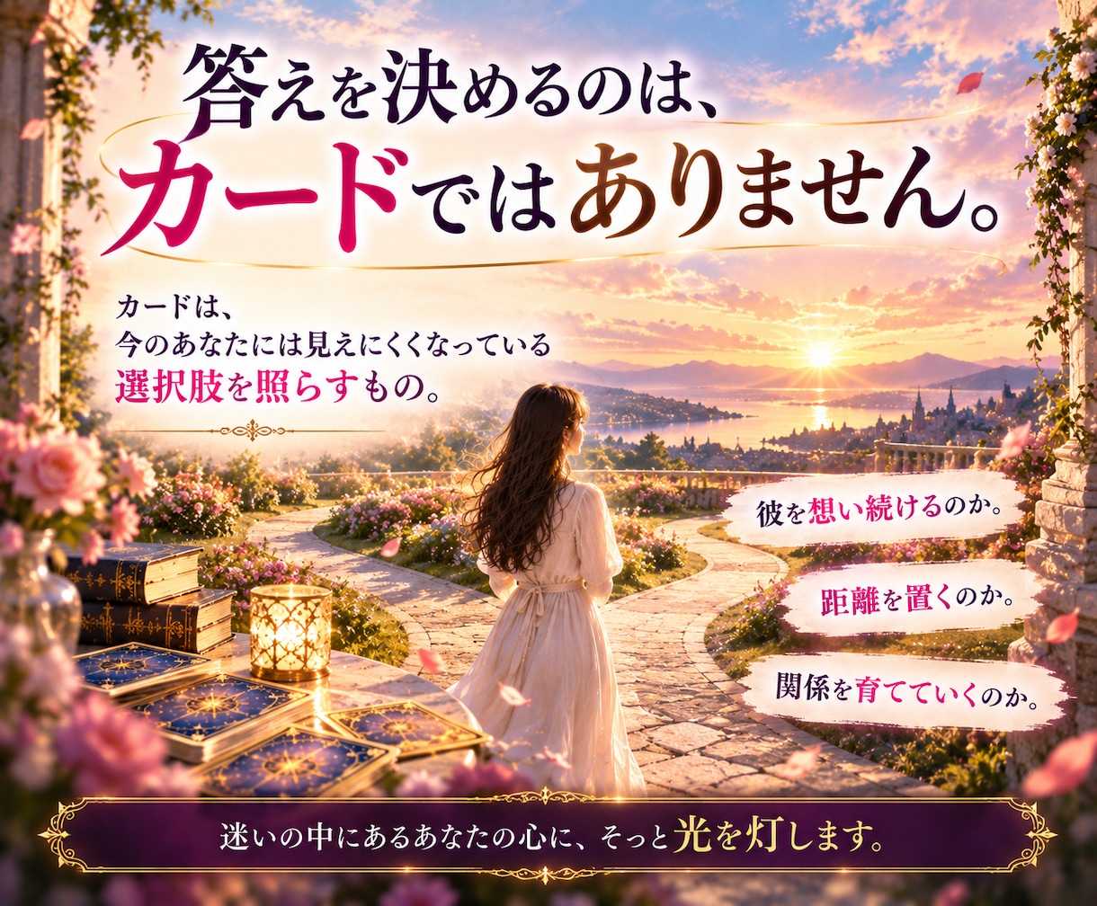 複雑恋愛♡彼の本音と2人の未来を深く読み解きます 過去・現在・未来あなたの恋の全体像と進む道を紐解きます。 イメージ7