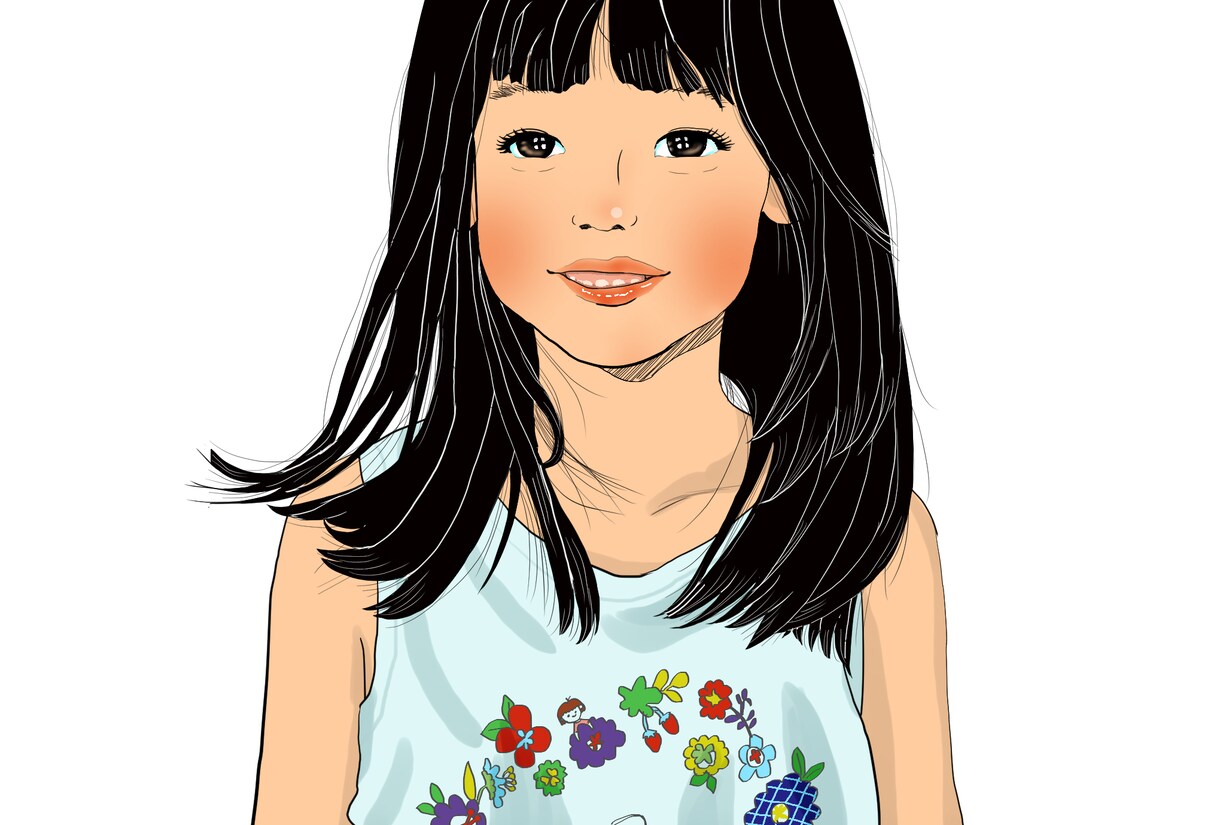 似顔絵お描きします 優しい色合いや、水彩画タッチの似顔絵をお探しの方 イメージ1