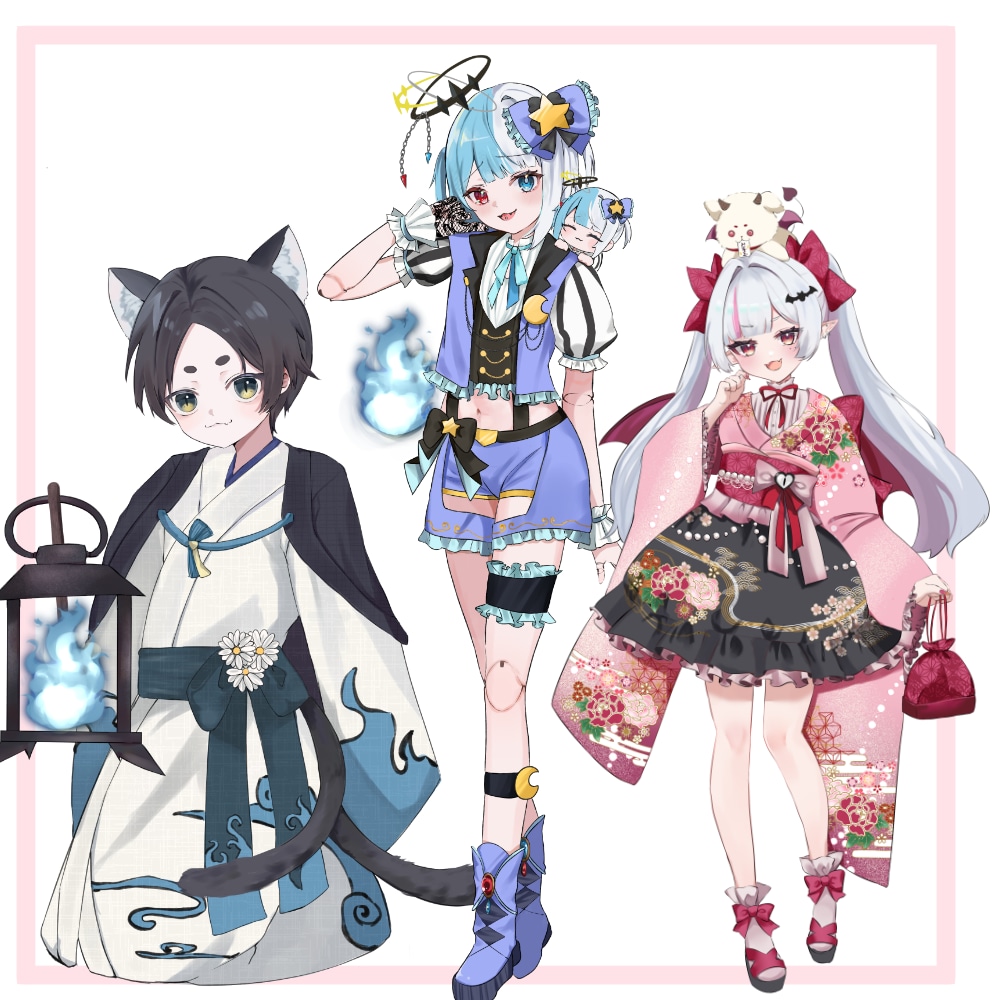 立ち絵イラストをデザイン・作成致します ＴＲＰＧ、Vtuber、IRIAM、の立ち絵を制作致します。 イメージ4