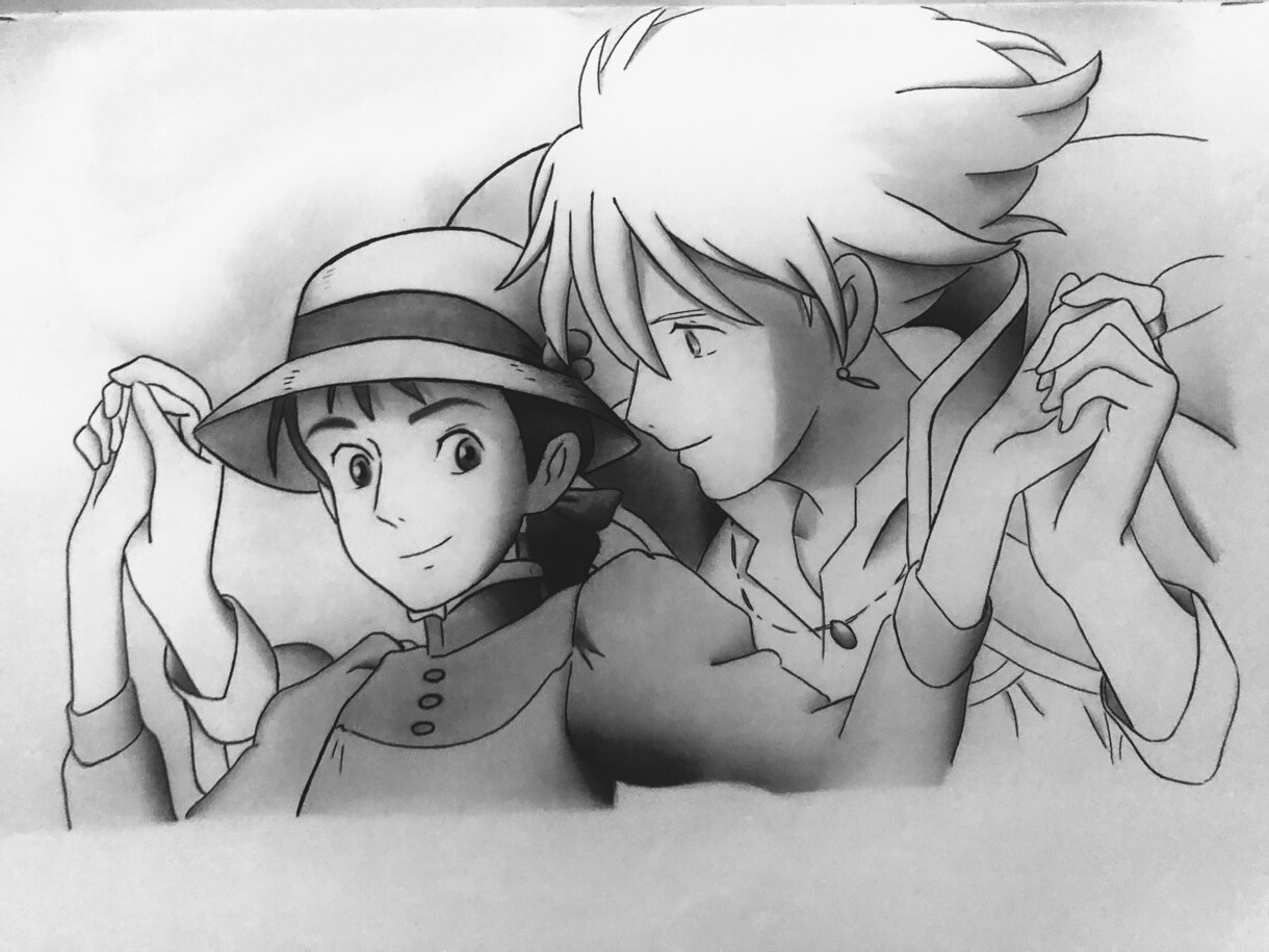 とてもクオリティの高いモノクロ模写を販売します 人物画が欲しい方！アニメキャラでも！SNSのアイコンに！ イメージ5