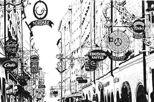 ボールペン画(主に電柱や風景)を描きます モノクロイラスト好きな方にオススメです。ベタ塗り無し。 イメージ9