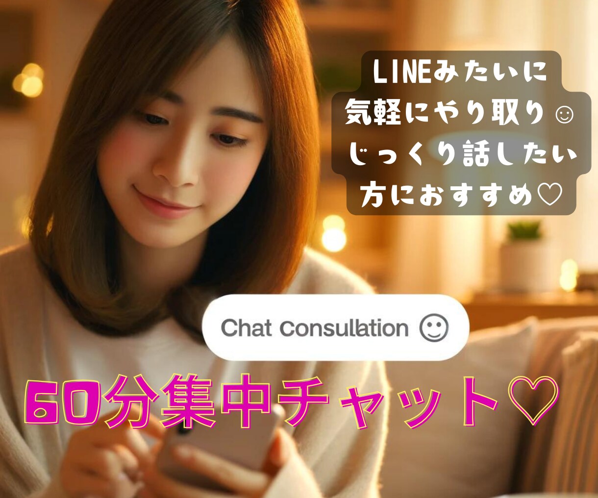 60分集中♪即レスでみっちりおしゃべりします 回数無制限♡集中チャット/雑談/相談/暇つぶし/何でも♪ イメージ1