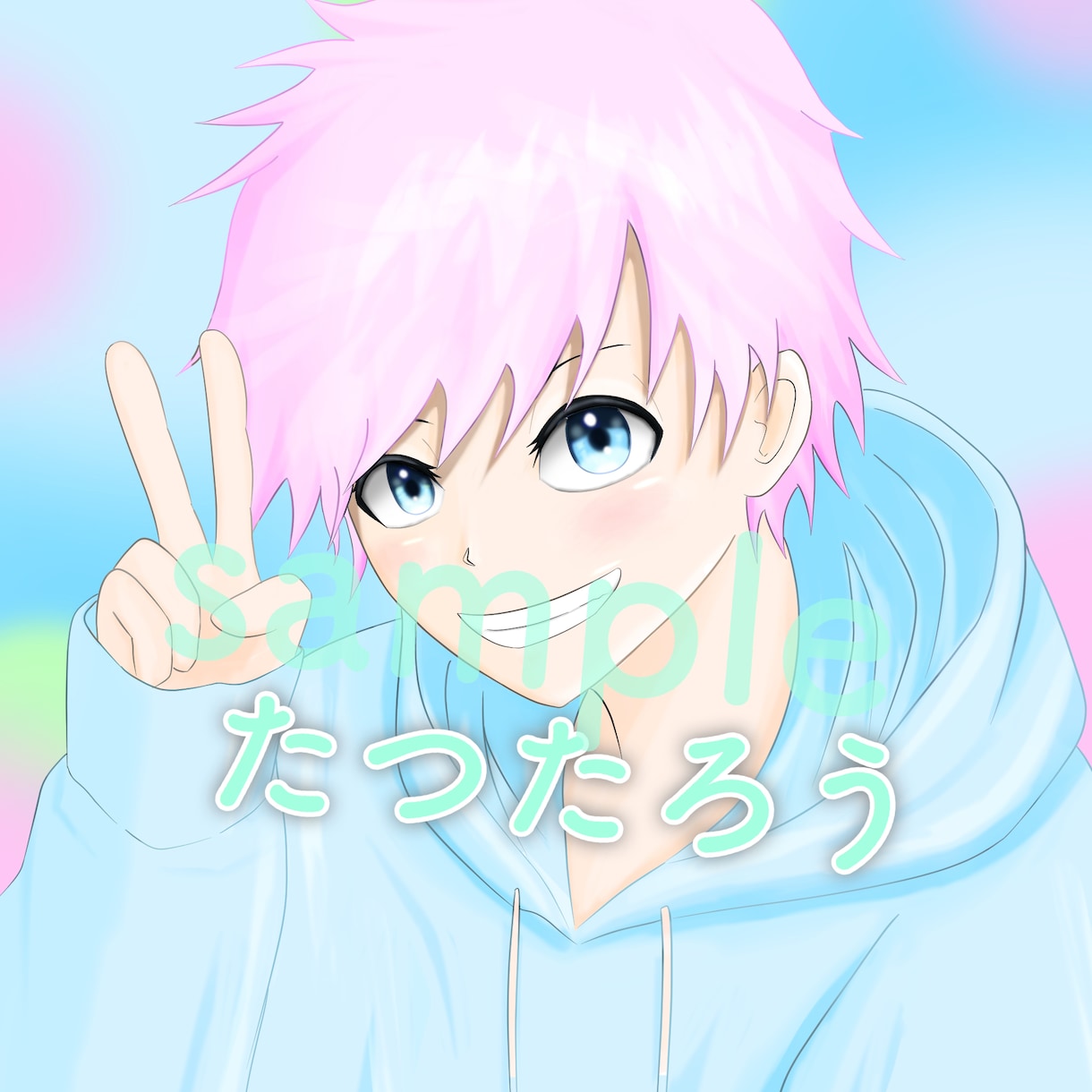 SNS向けアイコン、ヘッダー等制作いたします オリジナルのイラストを一緒に作って人気者になろう☀︎ イメージ2