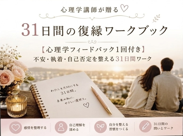 復縁か別の道か後悔しない自分になるワークを届けます 復縁か次の恋か31日で本当に良い恋愛を選べる自分にします！ イメージ1