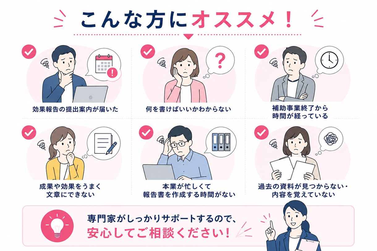 小規模事業者持続化補助金の効果報告をサポートします ココナラ出品記念価格！ヒアリングから対応。最短1週間で納品！ イメージ3